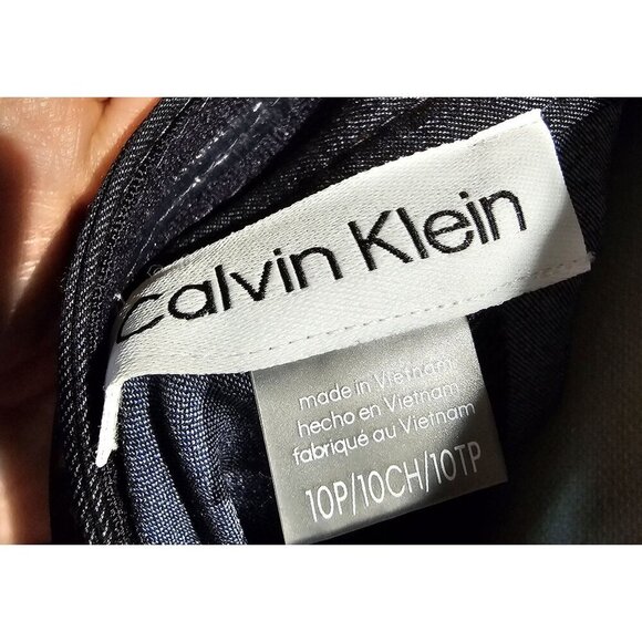 Calvin Klein Women's Denim Button-Front Midi Dress 10P W NEW W OUT Tags - Picture 3 of 10